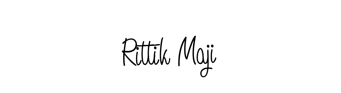 How to make Rittik Maji name signature. Use Angelique-Rose-font-FFP style for creating short signs online. This is the latest handwritten sign. Rittik Maji signature style 5 images and pictures png
