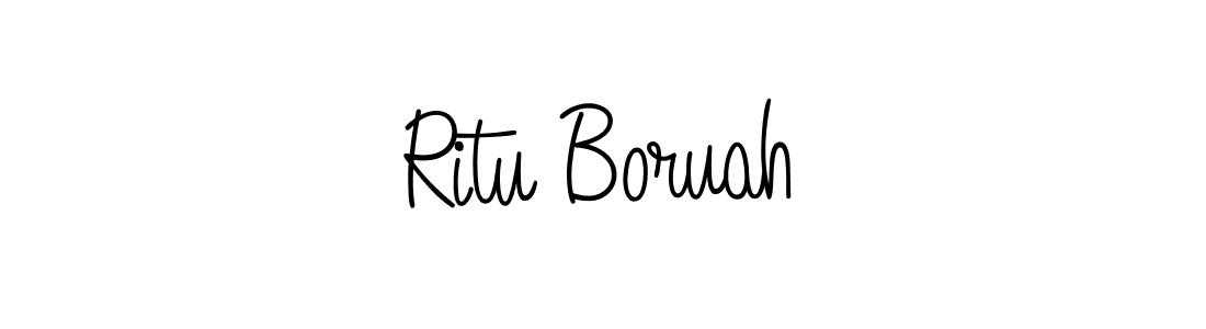 Use a signature maker to create a handwritten signature online. With this signature software, you can design (Angelique-Rose-font-FFP) your own signature for name Ritu Boruah. Ritu Boruah signature style 5 images and pictures png