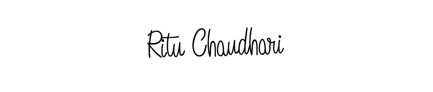 Design your own signature with our free online signature maker. With this signature software, you can create a handwritten (Angelique-Rose-font-FFP) signature for name Ritu Chaudhari. Ritu Chaudhari signature style 5 images and pictures png