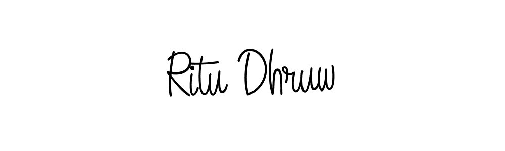 Also we have Ritu Dhruw name is the best signature style. Create professional handwritten signature collection using Angelique-Rose-font-FFP autograph style. Ritu Dhruw signature style 5 images and pictures png