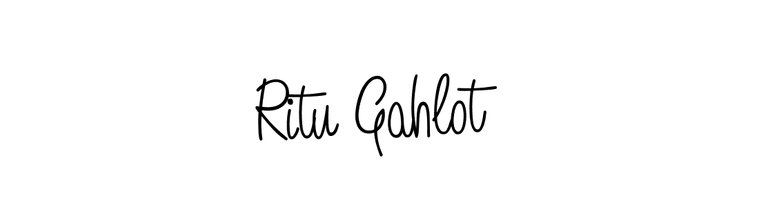 Ritu Gahlot stylish signature style. Best Handwritten Sign (Angelique-Rose-font-FFP) for my name. Handwritten Signature Collection Ideas for my name Ritu Gahlot. Ritu Gahlot signature style 5 images and pictures png