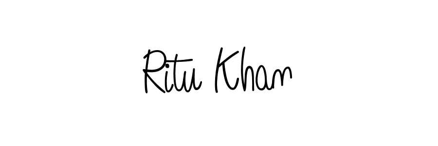 The best way (Angelique-Rose-font-FFP) to make a short signature is to pick only two or three words in your name. The name Ritu Khan include a total of six letters. For converting this name. Ritu Khan signature style 5 images and pictures png