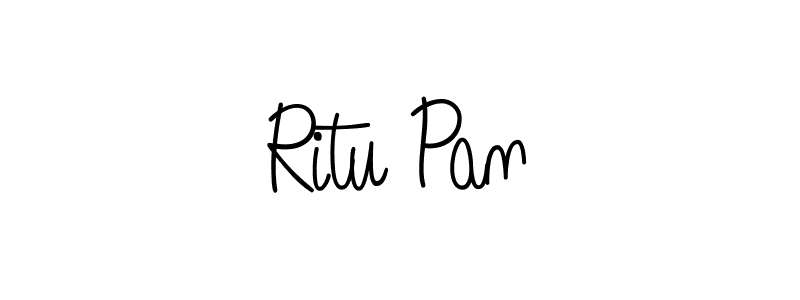 The best way (Angelique-Rose-font-FFP) to make a short signature is to pick only two or three words in your name. The name Ritu Pan include a total of six letters. For converting this name. Ritu Pan signature style 5 images and pictures png