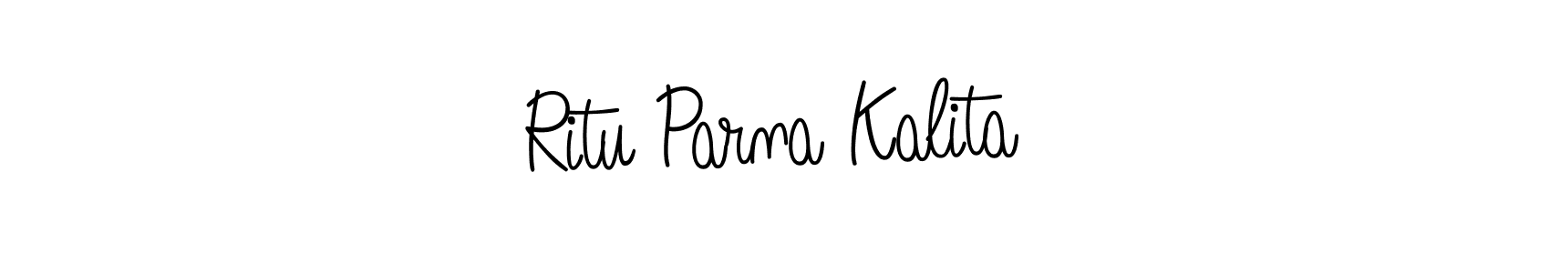 Ritu Parna Kalita stylish signature style. Best Handwritten Sign (Angelique-Rose-font-FFP) for my name. Handwritten Signature Collection Ideas for my name Ritu Parna Kalita. Ritu Parna Kalita signature style 5 images and pictures png