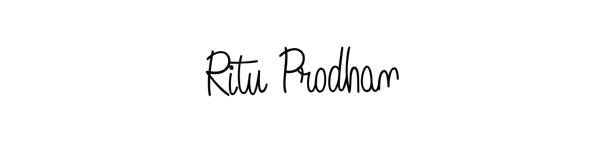 Design your own signature with our free online signature maker. With this signature software, you can create a handwritten (Angelique-Rose-font-FFP) signature for name Ritu Prodhan. Ritu Prodhan signature style 5 images and pictures png