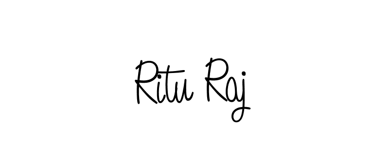 Ritu Raj stylish signature style. Best Handwritten Sign (Angelique-Rose-font-FFP) for my name. Handwritten Signature Collection Ideas for my name Ritu Raj. Ritu Raj signature style 5 images and pictures png