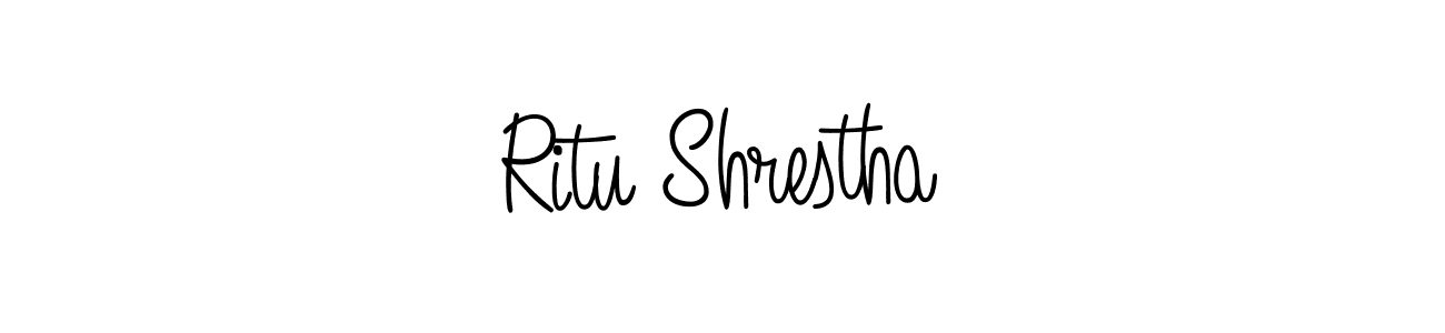 Design your own signature with our free online signature maker. With this signature software, you can create a handwritten (Angelique-Rose-font-FFP) signature for name Ritu Shrestha. Ritu Shrestha signature style 5 images and pictures png