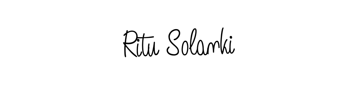 How to make Ritu Solanki name signature. Use Angelique-Rose-font-FFP style for creating short signs online. This is the latest handwritten sign. Ritu Solanki signature style 5 images and pictures png