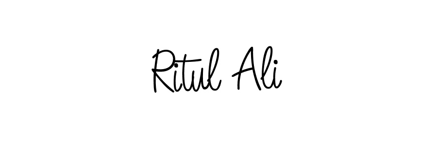 Angelique-Rose-font-FFP is a professional signature style that is perfect for those who want to add a touch of class to their signature. It is also a great choice for those who want to make their signature more unique. Get Ritul Ali name to fancy signature for free. Ritul Ali signature style 5 images and pictures png