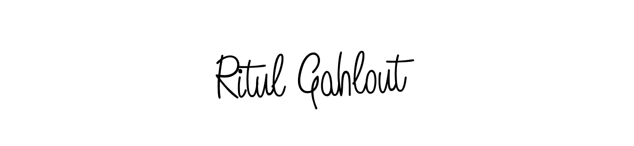 Also we have Ritul Gahlout name is the best signature style. Create professional handwritten signature collection using Angelique-Rose-font-FFP autograph style. Ritul Gahlout signature style 5 images and pictures png