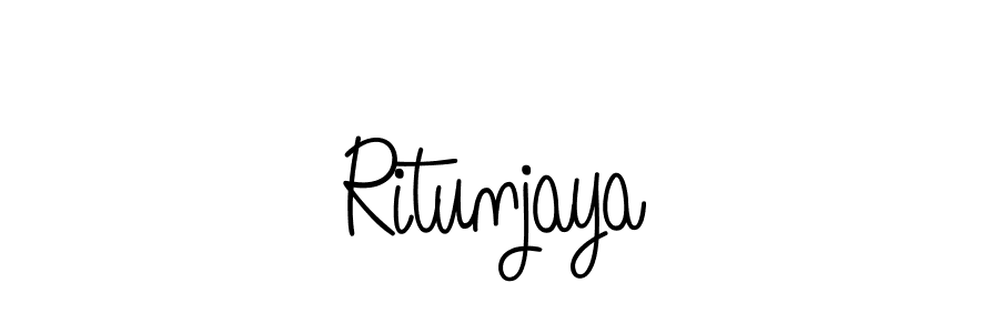 Design your own signature with our free online signature maker. With this signature software, you can create a handwritten (Angelique-Rose-font-FFP) signature for name Ritunjaya. Ritunjaya signature style 5 images and pictures png