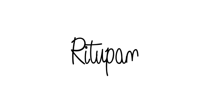 Design your own signature with our free online signature maker. With this signature software, you can create a handwritten (Angelique-Rose-font-FFP) signature for name Ritupan. Ritupan signature style 5 images and pictures png