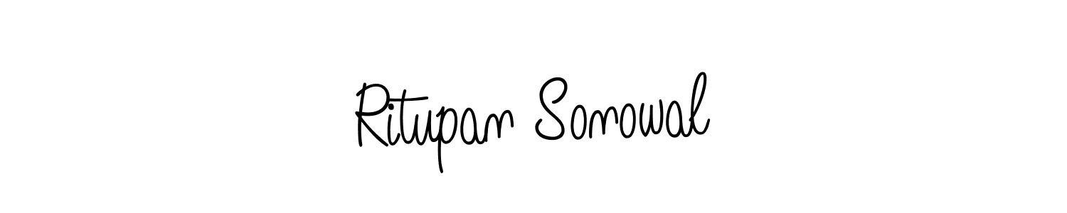 Design your own signature with our free online signature maker. With this signature software, you can create a handwritten (Angelique-Rose-font-FFP) signature for name Ritupan Sonowal. Ritupan Sonowal signature style 5 images and pictures png