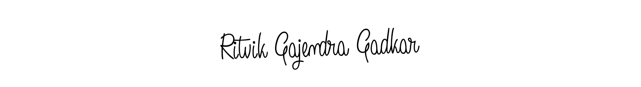 Create a beautiful signature design for name Ritvik Gajendra Gadkar. With this signature (Angelique-Rose-font-FFP) fonts, you can make a handwritten signature for free. Ritvik Gajendra Gadkar signature style 5 images and pictures png