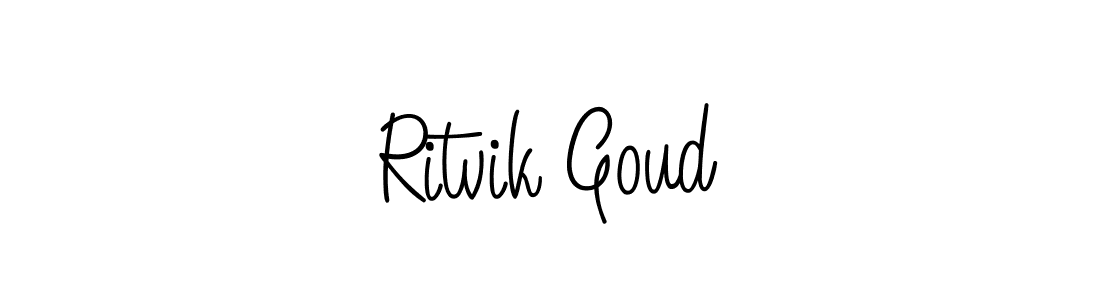 How to Draw Ritvik Goud signature style? Angelique-Rose-font-FFP is a latest design signature styles for name Ritvik Goud. Ritvik Goud signature style 5 images and pictures png