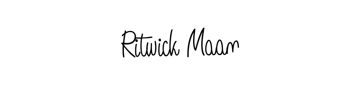 How to Draw Ritwick Maan signature style? Angelique-Rose-font-FFP is a latest design signature styles for name Ritwick Maan. Ritwick Maan signature style 5 images and pictures png