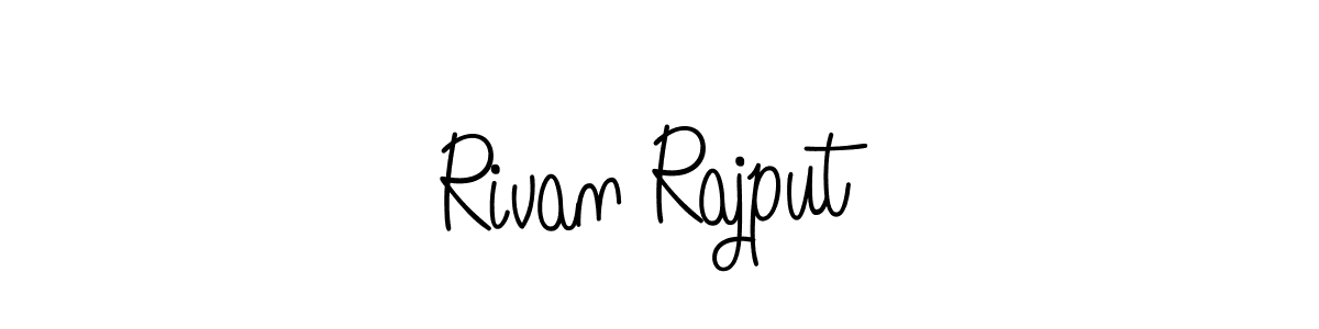 The best way (Angelique-Rose-font-FFP) to make a short signature is to pick only two or three words in your name. The name Rivan Rajput include a total of six letters. For converting this name. Rivan Rajput signature style 5 images and pictures png