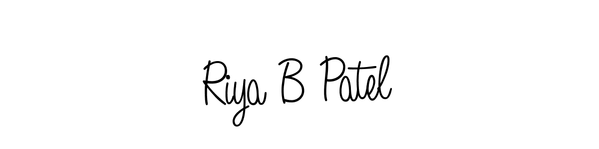 Create a beautiful signature design for name Riya B Patel. With this signature (Angelique-Rose-font-FFP) fonts, you can make a handwritten signature for free. Riya B Patel signature style 5 images and pictures png