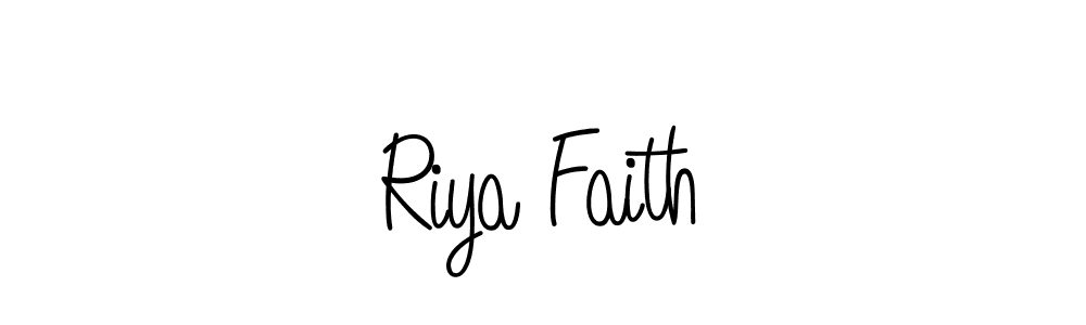 Use a signature maker to create a handwritten signature online. With this signature software, you can design (Angelique-Rose-font-FFP) your own signature for name Riya Faith. Riya Faith signature style 5 images and pictures png