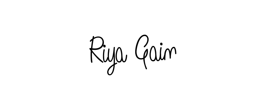 The best way (Angelique-Rose-font-FFP) to make a short signature is to pick only two or three words in your name. The name Riya Gain include a total of six letters. For converting this name. Riya Gain signature style 5 images and pictures png