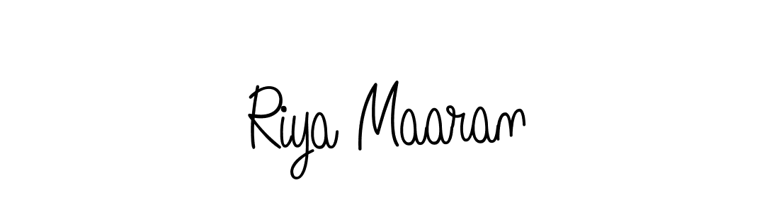 The best way (Angelique-Rose-font-FFP) to make a short signature is to pick only two or three words in your name. The name Riya Maaran include a total of six letters. For converting this name. Riya Maaran signature style 5 images and pictures png