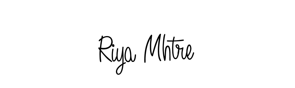 How to make Riya Mhtre name signature. Use Angelique-Rose-font-FFP style for creating short signs online. This is the latest handwritten sign. Riya Mhtre signature style 5 images and pictures png