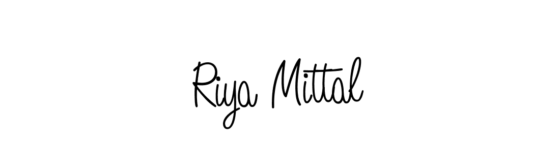 How to make Riya Mittal name signature. Use Angelique-Rose-font-FFP style for creating short signs online. This is the latest handwritten sign. Riya Mittal signature style 5 images and pictures png
