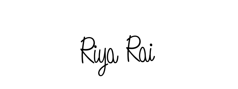 You should practise on your own different ways (Angelique-Rose-font-FFP) to write your name (Riya Rai) in signature. don't let someone else do it for you. Riya Rai signature style 5 images and pictures png