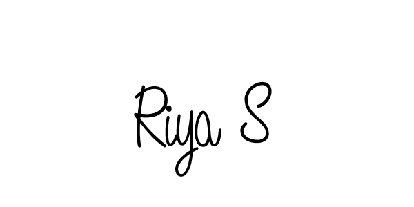 You should practise on your own different ways (Angelique-Rose-font-FFP) to write your name (Riya S) in signature. don't let someone else do it for you. Riya S signature style 5 images and pictures png