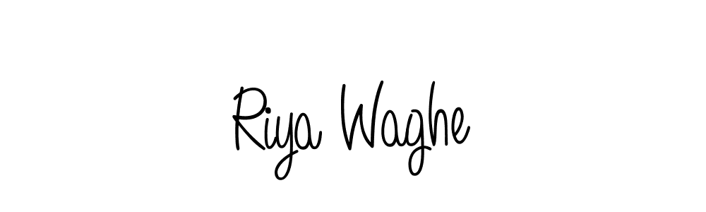 How to make Riya Waghe name signature. Use Angelique-Rose-font-FFP style for creating short signs online. This is the latest handwritten sign. Riya Waghe signature style 5 images and pictures png