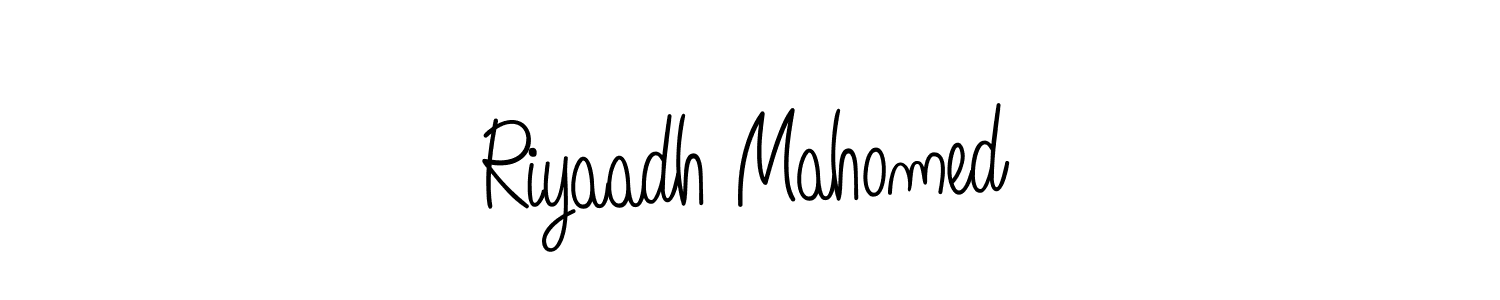 if you are searching for the best signature style for your name Riyaadh Mahomed. so please give up your signature search. here we have designed multiple signature styles  using Angelique-Rose-font-FFP. Riyaadh Mahomed signature style 5 images and pictures png