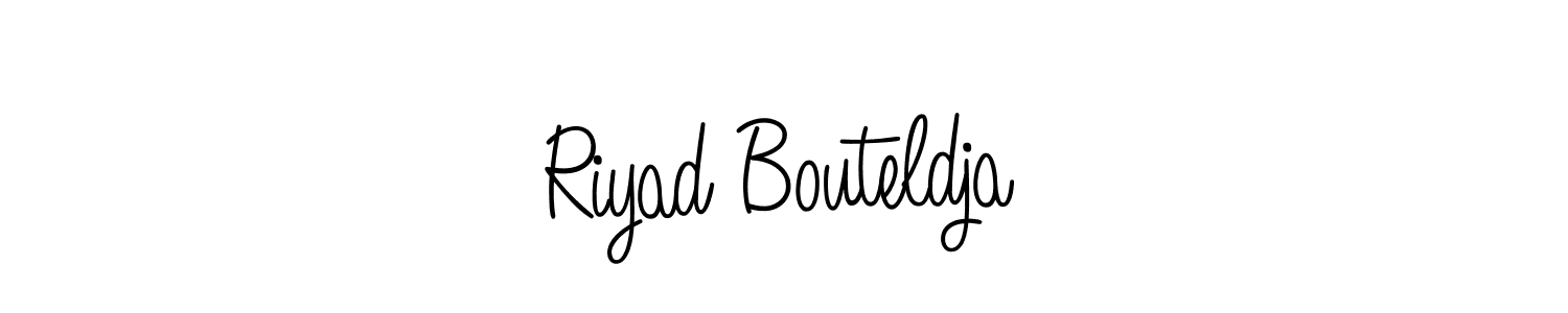 Create a beautiful signature design for name Riyad Bouteldja. With this signature (Angelique-Rose-font-FFP) fonts, you can make a handwritten signature for free. Riyad Bouteldja signature style 5 images and pictures png