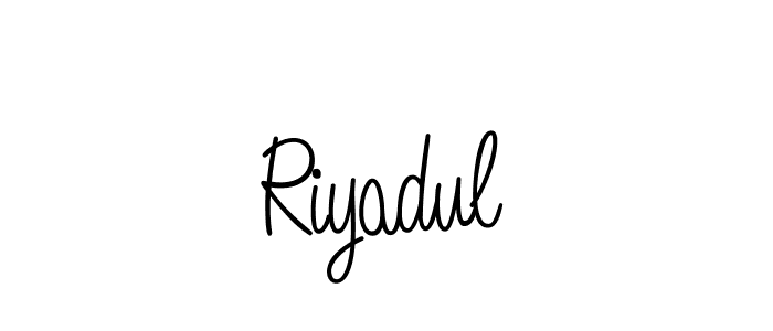 Make a beautiful signature design for name Riyadul. With this signature (Angelique-Rose-font-FFP) style, you can create a handwritten signature for free. Riyadul signature style 5 images and pictures png