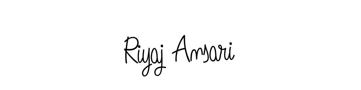 Also we have Riyaj Ansari name is the best signature style. Create professional handwritten signature collection using Angelique-Rose-font-FFP autograph style. Riyaj Ansari signature style 5 images and pictures png