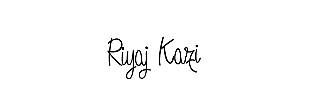 How to make Riyaj Kazi name signature. Use Angelique-Rose-font-FFP style for creating short signs online. This is the latest handwritten sign. Riyaj Kazi signature style 5 images and pictures png