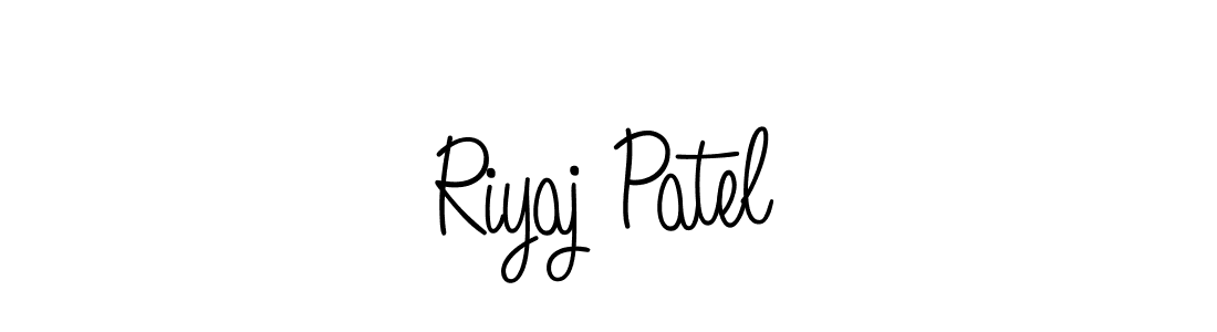 The best way (Angelique-Rose-font-FFP) to make a short signature is to pick only two or three words in your name. The name Riyaj Patel include a total of six letters. For converting this name. Riyaj Patel signature style 5 images and pictures png