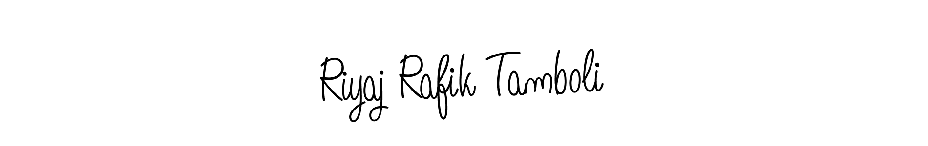 Design your own signature with our free online signature maker. With this signature software, you can create a handwritten (Angelique-Rose-font-FFP) signature for name Riyaj Rafik Tamboli. Riyaj Rafik Tamboli signature style 5 images and pictures png