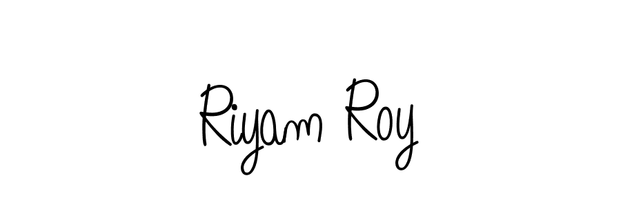 How to make Riyam Roy name signature. Use Angelique-Rose-font-FFP style for creating short signs online. This is the latest handwritten sign. Riyam Roy signature style 5 images and pictures png