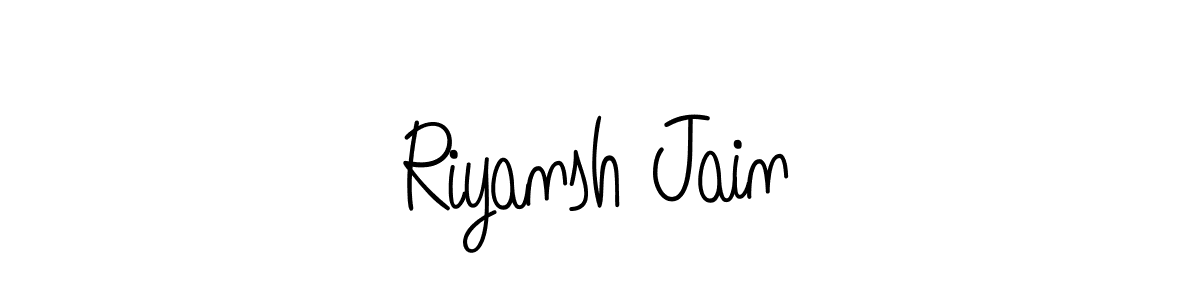 Design your own signature with our free online signature maker. With this signature software, you can create a handwritten (Angelique-Rose-font-FFP) signature for name Riyansh Jain. Riyansh Jain signature style 5 images and pictures png