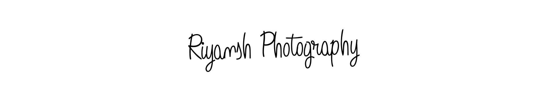 You should practise on your own different ways (Angelique-Rose-font-FFP) to write your name (Riyansh Photography) in signature. don't let someone else do it for you. Riyansh Photography signature style 5 images and pictures png