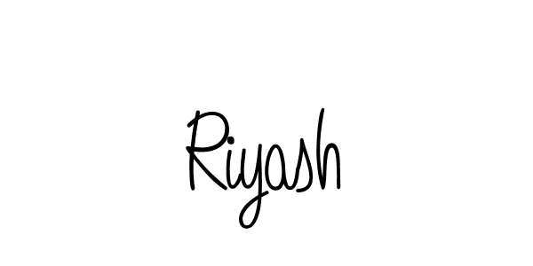 You should practise on your own different ways (Angelique-Rose-font-FFP) to write your name (Riyash) in signature. don't let someone else do it for you. Riyash signature style 5 images and pictures png