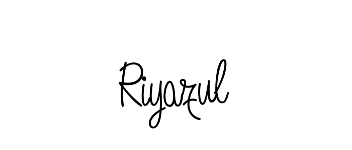 Use a signature maker to create a handwritten signature online. With this signature software, you can design (Angelique-Rose-font-FFP) your own signature for name Riyazul. Riyazul signature style 5 images and pictures png