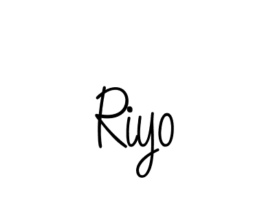 How to make Riyo name signature. Use Angelique-Rose-font-FFP style for creating short signs online. This is the latest handwritten sign. Riyo signature style 5 images and pictures png
