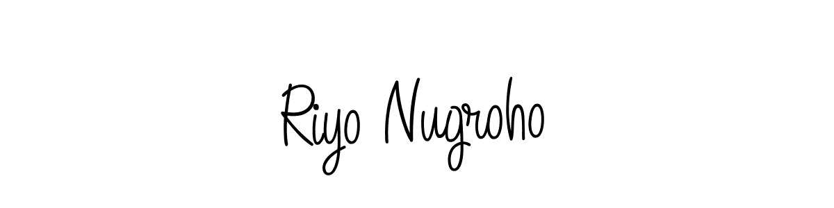 Riyo Nugroho stylish signature style. Best Handwritten Sign (Angelique-Rose-font-FFP) for my name. Handwritten Signature Collection Ideas for my name Riyo Nugroho. Riyo Nugroho signature style 5 images and pictures png