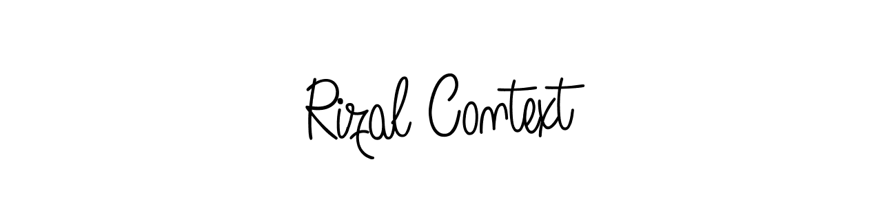 Rizal Context stylish signature style. Best Handwritten Sign (Angelique-Rose-font-FFP) for my name. Handwritten Signature Collection Ideas for my name Rizal Context. Rizal Context signature style 5 images and pictures png