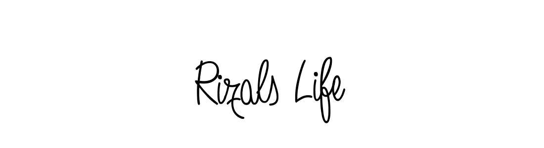 Use a signature maker to create a handwritten signature online. With this signature software, you can design (Angelique-Rose-font-FFP) your own signature for name Rizals Life. Rizals Life signature style 5 images and pictures png