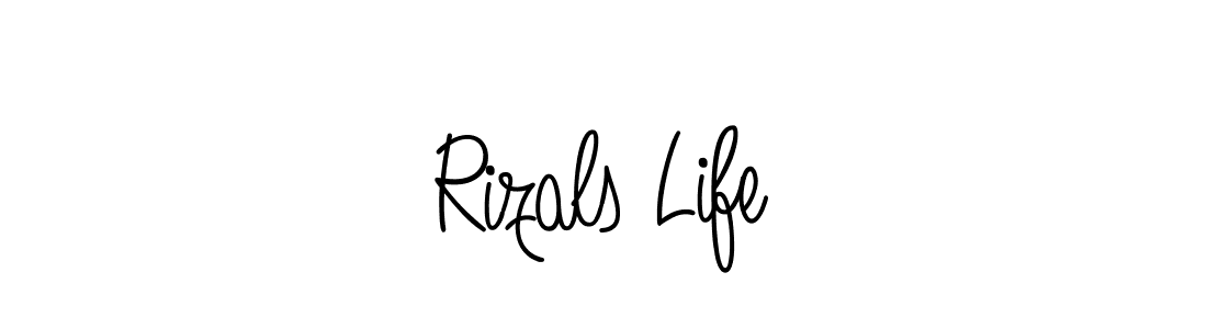 Use a signature maker to create a handwritten signature online. With this signature software, you can design (Angelique-Rose-font-FFP) your own signature for name Rizals Life. Rizals Life signature style 5 images and pictures png