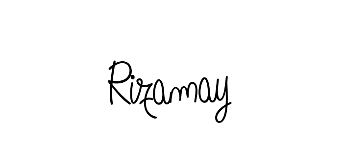 Rizamay stylish signature style. Best Handwritten Sign (Angelique-Rose-font-FFP) for my name. Handwritten Signature Collection Ideas for my name Rizamay. Rizamay signature style 5 images and pictures png