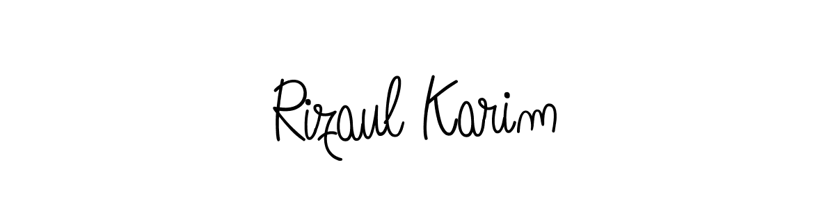 You should practise on your own different ways (Angelique-Rose-font-FFP) to write your name (Rizaul Karim) in signature. don't let someone else do it for you. Rizaul Karim signature style 5 images and pictures png