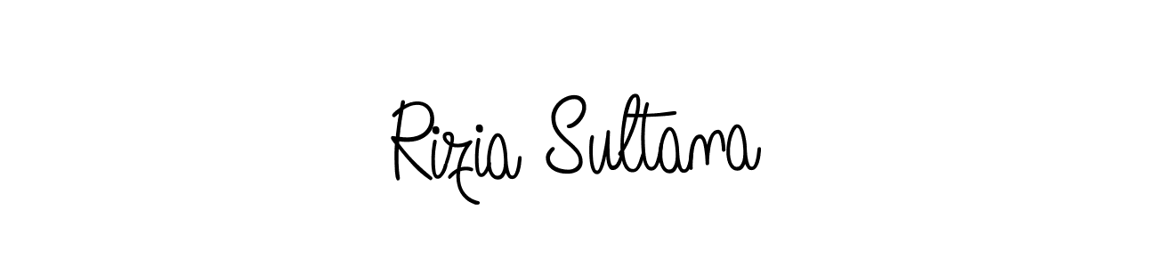Make a beautiful signature design for name Rizia Sultana. With this signature (Angelique-Rose-font-FFP) style, you can create a handwritten signature for free. Rizia Sultana signature style 5 images and pictures png